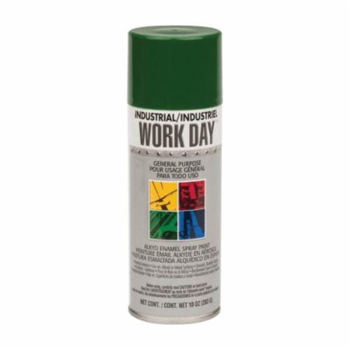 Krylon® Work Day™ A04408000 Enamel Spray Paint, 16 oz Container, Liquid Form, Green, 9 to 13 sq-ft Coverage, 12 min Curing